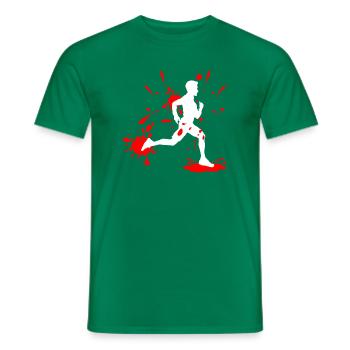 Mud Run Man – Splash Runner - Men's T-Shirt - kelly green - Front - AI Model Male 178 dark (178cm)