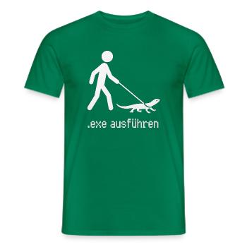 exe ausführen - Männer T-Shirt - Kelly Green - Vorne - AI Model Male 178 dark (178cm)