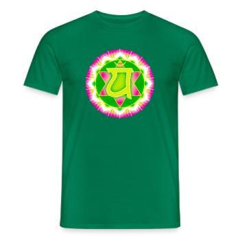 Heart Chakra Anahata - Men's T-Shirt - kelly green - Front - AI Model Male 178 dark (178cm)