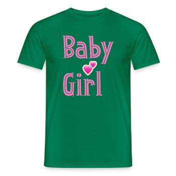 Baby Girl Pink Herzen Design - Männer T-Shirt - Kelly Green - Vorne - AI Model Male 178 dark (178cm)