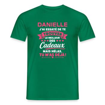 Danielle Cadeaux Déjà - T-shirt homme - vert - Devant - AI Model Male 178 dark (178cm)