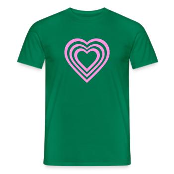 Heart - Men's T-Shirt - kelly green - Front - AI Model Male 178 dark (178cm)