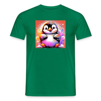 penguin - Men's T-Shirt - kelly green - Front - AI Model Male 178 dark (178cm)