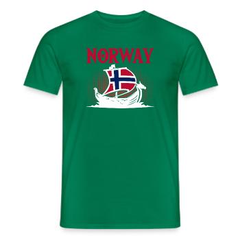 Vacances en Norvège dans les fjords de Norge Voyage en Scandinavie - T-shirt homme - vert - Devant - AI Model Male 178 dark (178cm)