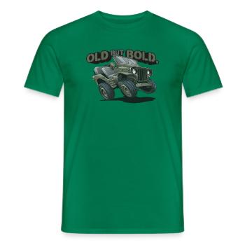 Willys MB – Old but Bold | RCCX - Men's T-Shirt - kelly green - Front - AI Model Male 178 dark (178cm)