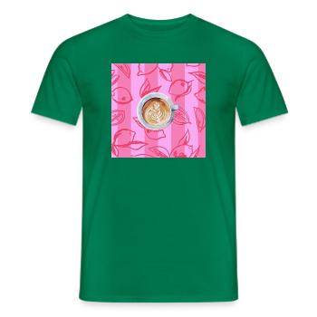 Cappuccino - T-shirt homme - vert - Devant - AI Model Male 178 dark (178cm)