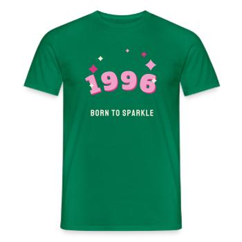 1996 Born to Sparkle Jahrgang 30. Geburtstag - Männer T-Shirt - Kelly Green - Vorne - AI Model Male 178 dark (178cm)