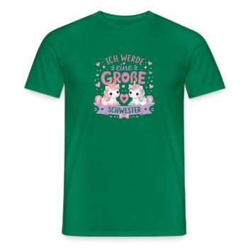 Ich werde eine Große Schwester – Einhorn Duo - Männer T-Shirt - Kelly Green - Vorne - AI Model Male 178 dark (178cm)