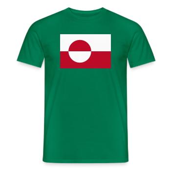 Grönländische Flagge – grönländische Flagge - Männer T-Shirt - Kelly Green - Vorne - AI Model Male 178 dark (178cm)