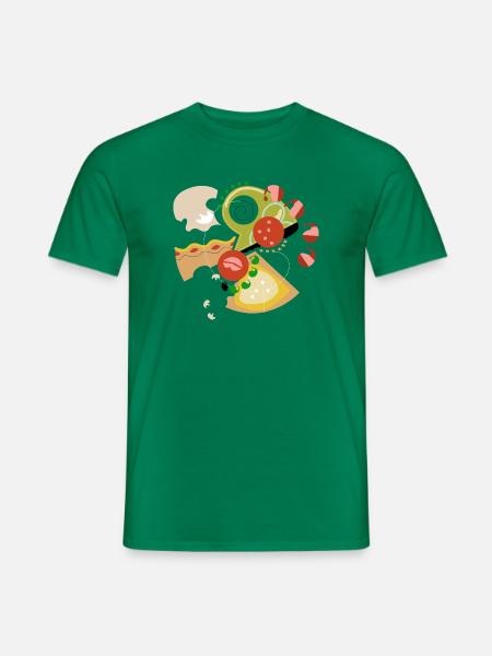 Abstrakt_Pizza - Männer T-Shirt - Kelly Green