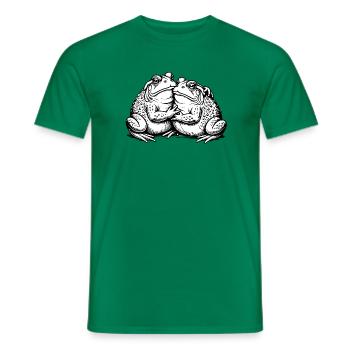 Verliebte Kröten – Ein lustiges Paar Frösche - Männer T-Shirt - Kelly Green - Vorne - AI Model Male 178 dark (178cm)