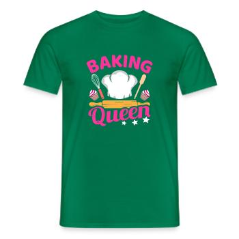 Baking Queen Bake Kitchen Küche Backen Spruch - Männer T-Shirt - Kelly Green - Vorne - AI Model Male 178 dark (178cm)