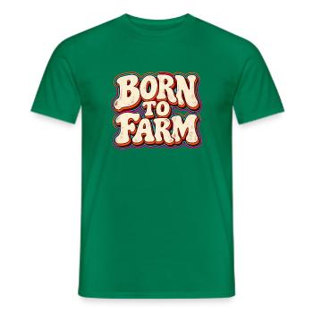 Born to Farm Retro Schrift - Männer T-Shirt - Kelly Green - Vorne - AI Model Male 178 dark (178cm)