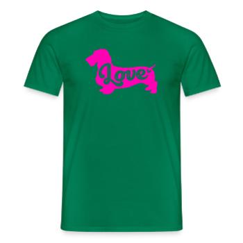 Dachshund Rauhaardackel - Männer T-Shirt - Kelly Green - Vorne - AI Model Male 178 dark (178cm)