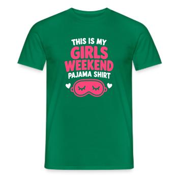 Mädchen-Wochenend-Pyjamashirt - Männer T-Shirt - Kelly Green - Vorne - AI Model Male 178 dark (178cm)