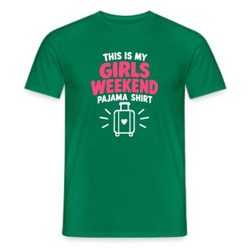 Mädchen-Wochenend-Pyjamashirt - Männer T-Shirt - Kelly Green - Vorne - AI Model Male 178 dark (178cm)