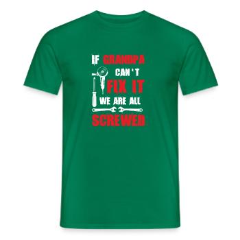 Grandpa Gift Handyman DIY-Reparaturwerkstatt - Männer T-Shirt - Kelly Green - Vorne - AI Model Male 178 dark (178cm)