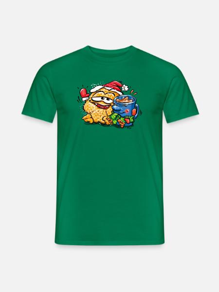 Waffel und Kakao - Männer T-Shirt - Kelly Green