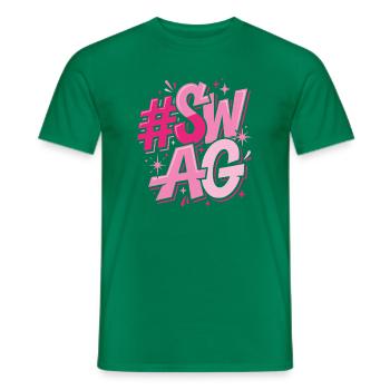 Swag-Hashtag Neon Pink - Männer T-Shirt - Kelly Green - Vorne - AI Model Male 178 dark (178cm)