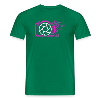 Digital Camera AI Art Tech Vector - Men's T-Shirt - kelly green - Front - AI Model Male 178 dark (178cm)