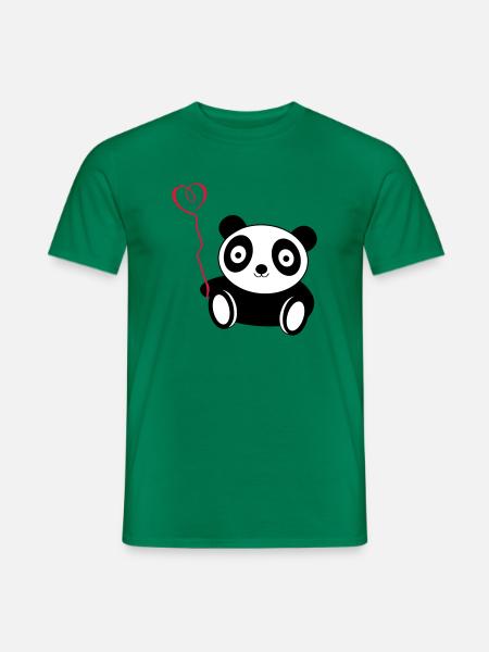 panda love - Men's T-Shirt - kelly green