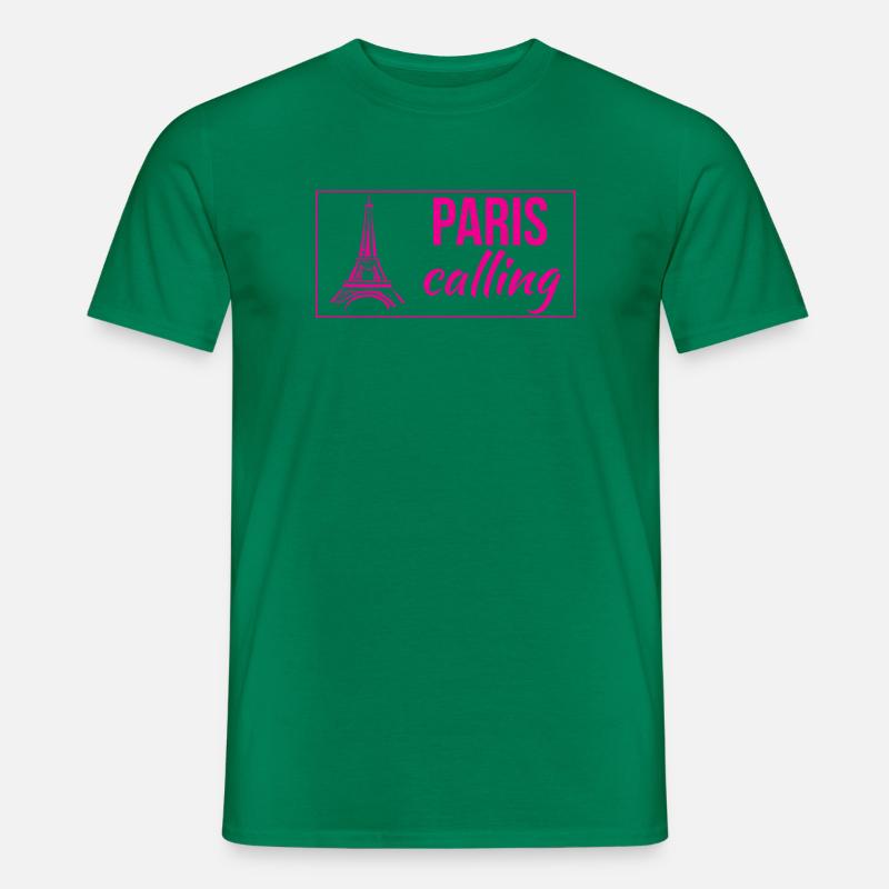 Paris Calling - Männer T-Shirt - Kelly Green