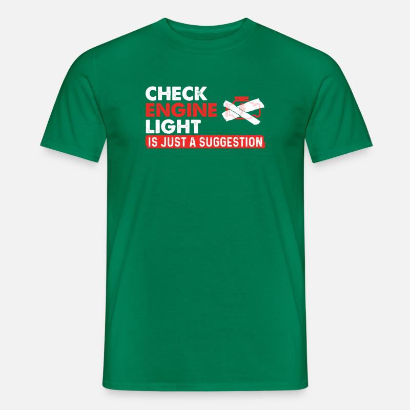 Check Engine Light Suggestion Rennwagen - Männer T-Shirt - Kelly Green