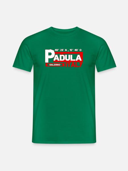 Padula itanlen Salerno Koordinaten - Männer T-Shirt - Kelly Green