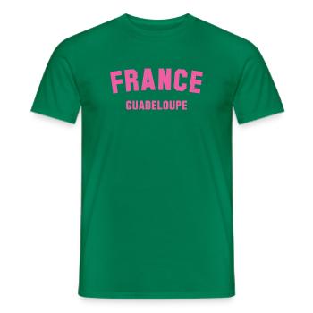 Guadeloupe France - Männer T-Shirt - Kelly Green - Vorne - AI Model Male 178 dark (178cm)