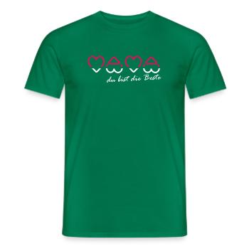 Maman, tu es la meilleure police en forme de cœur - T-shirt homme - vert - Devant - AI Model Male 178 dark (178cm)