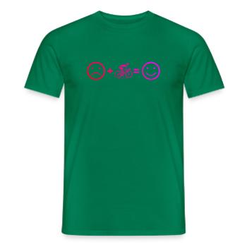 Illustration de vélo de route pour vélo de route - T-shirt homme - vert - Devant - AI Model Male 178 dark (178cm)