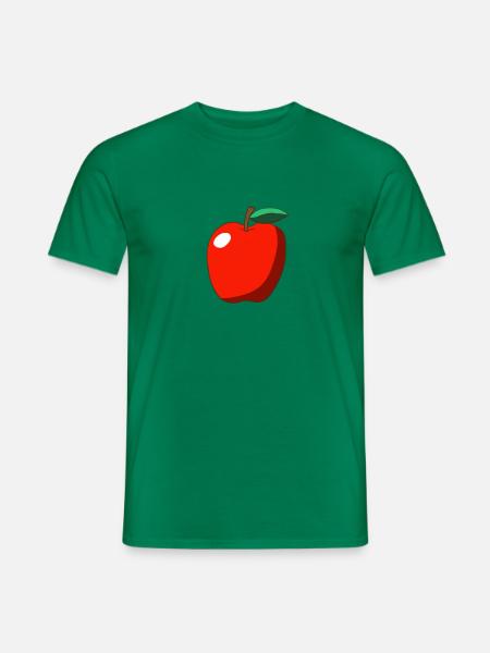 Großer roter Apfel Apfel Apfel Mela - Männer T-Shirt - Kelly Green