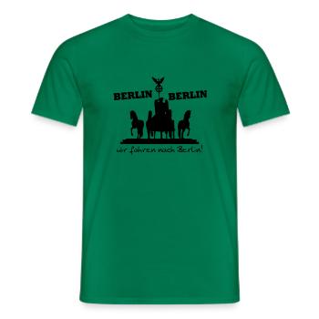 Berlin Berlin wir fahren nach Berlin ( - T-shirt homme - vert - Devant - AI Model Male 178 dark (178cm)