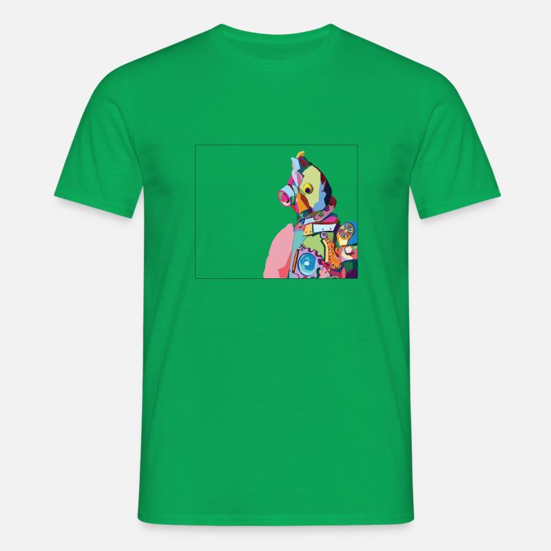 Kylling Robot WPAP - T-shirt til herrer - kelly grøn