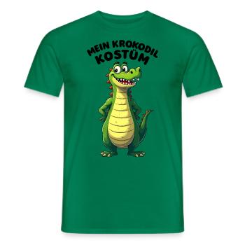 Krokodil Kostüm Fasching Karneval - Männer T-Shirt - Kelly Green - Vorne - AI Model Male 178 dark (178cm)