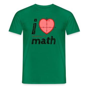 J'aime les mathematiques - T-shirt homme - vert - Devant - AI Model Male 178 dark (178cm)