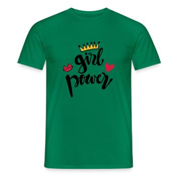 Girl Power - T-shirt homme - vert - Devant - AI Model Male 178 dark (178cm)