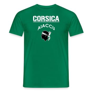 Corsica aiaccu (Ajaccio) - Men's T-Shirt - kelly green - Front - AI Model Male 178 dark (178cm)