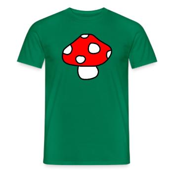 Mouches Champignon Mushroom - T-shirt homme - vert - Devant - AI Model Male 178 dark (178cm)