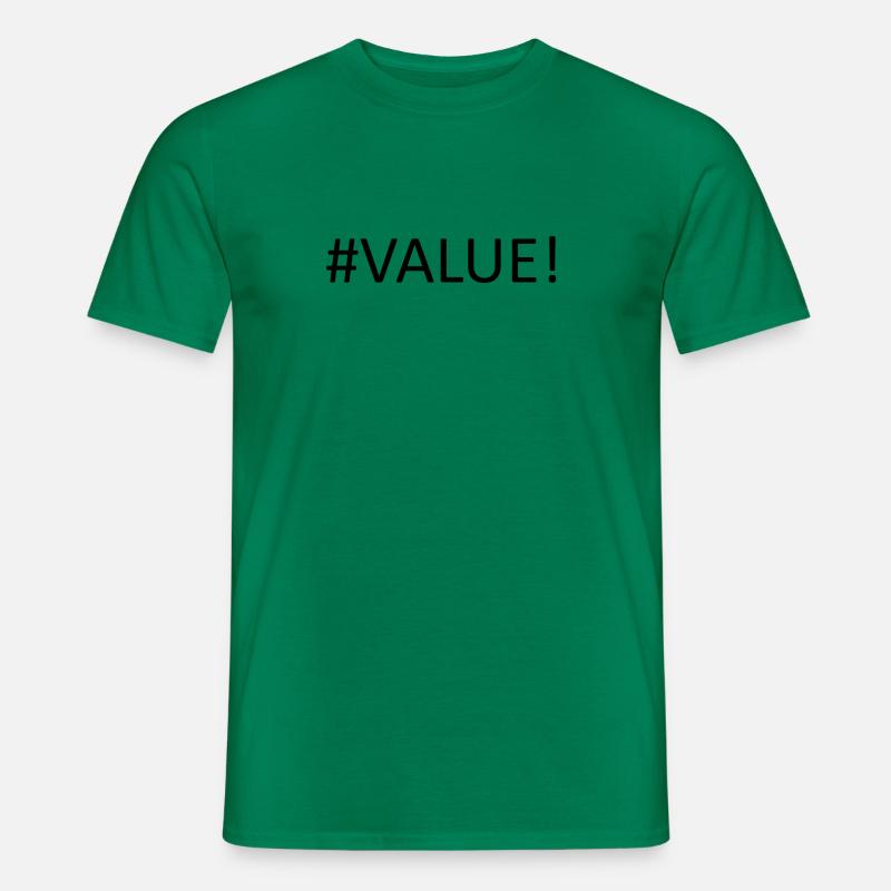 #VALUE! Excel-Fehler - Männer T-Shirt - Kelly Green