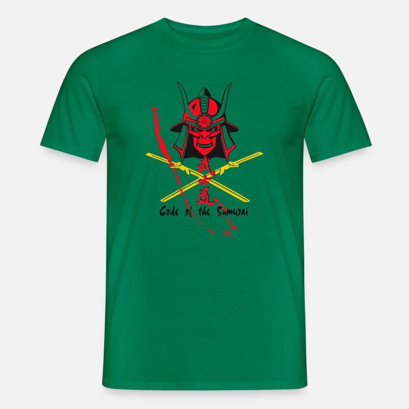 Code Samurai Krieger: Klingen-Design - Männer T-Shirt - Kelly Green