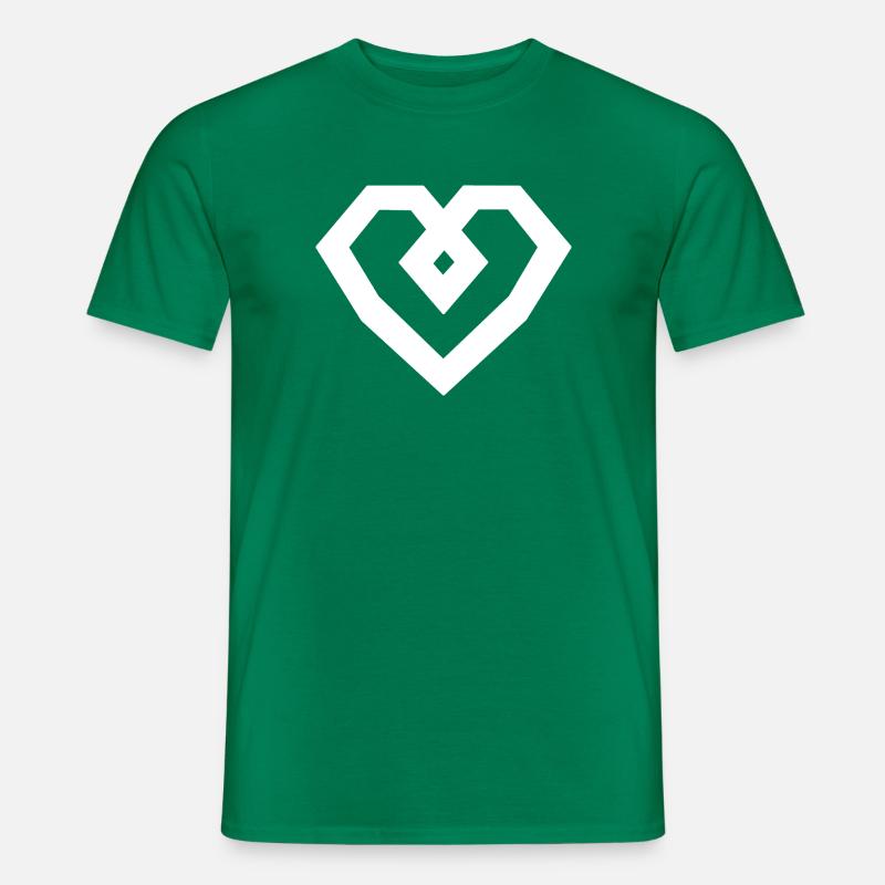 Herz Kunst Linie - Männer T-Shirt - Kelly Green
