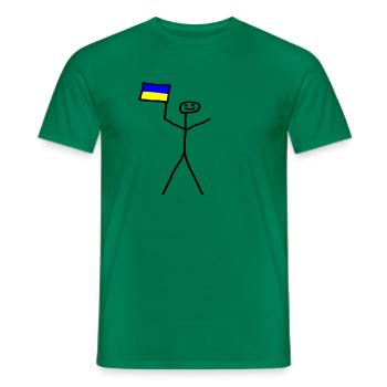 Ukraine - Männer T-Shirt - Kelly Green - Vorne - AI Model Male 178 dark (178cm)