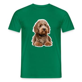 Caniche - T-shirt homme - vert - Devant - AI Model Male 178 dark (178cm)