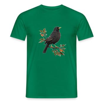 Amsel - Männer T-Shirt - Kelly Green - Vorne - AI Model Male 178 dark (178cm)
