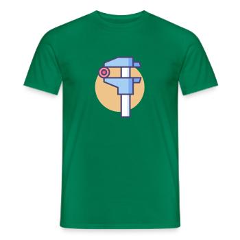 Pied à coulisse - T-shirt homme - vert - Devant - AI Model Male 178 dark (178cm)