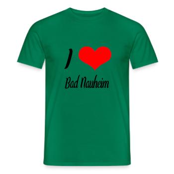 I love Bad Nauheim - Männer T-Shirt - Kelly Green - Vorne - AI Model Male 178 dark (178cm)