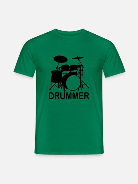 Drummer Schlagzeug Musik Music - Männer T-Shirt - Kelly Green