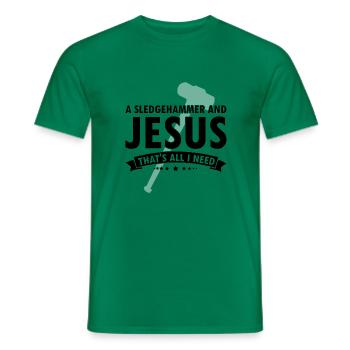 Démolition et rénovation de maisons - T-shirt homme - vert - Devant - AI Model Male 178 dark (178cm)