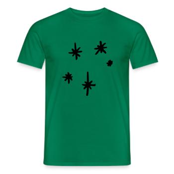 Space stars - T-shirt homme - vert - Devant - AI Model Male 178 dark (178cm)